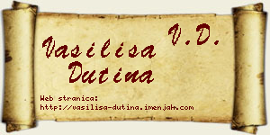 Vasilisa Dutina vizit kartica